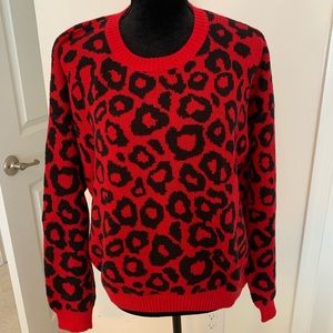 BCBG animal print sweater (size large)